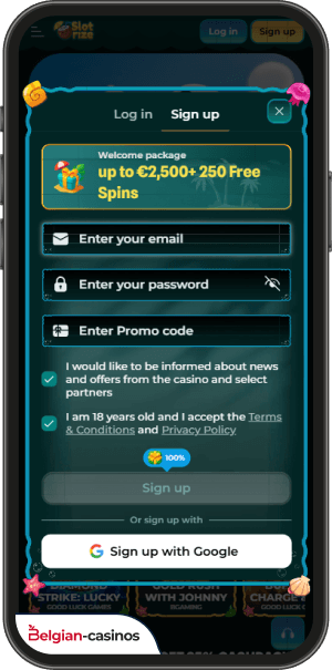 aanmelden bij slotrize casino