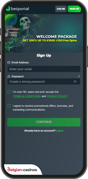 aanmelden bij betportal casino