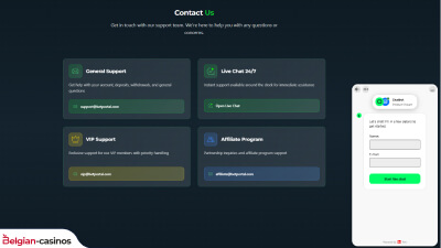 klantenservice van betportal casino